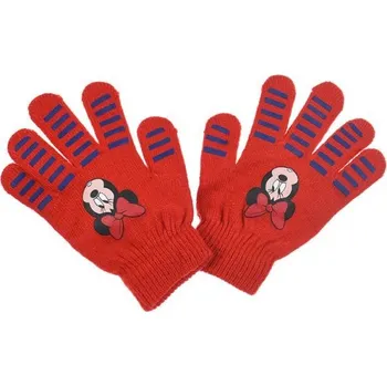 Rukavice Červené dívčí rukavice Minnie Mouse Velikost: ONE SIZE