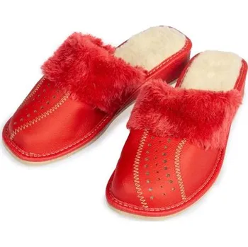 Dámská obuv Dámské kožené papuče na klínku Rose 42