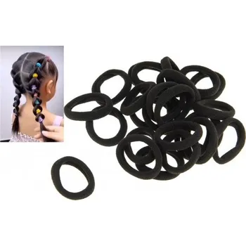 Gumička do vlasů Ariana mini černá (sada 5ks) G301D