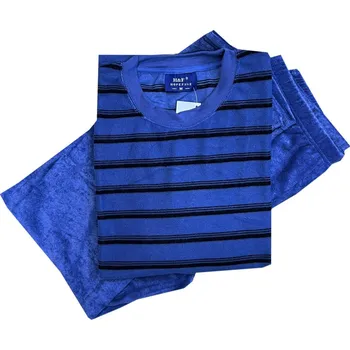 C-Lemon Pánské pyžamo dlouhé froté - HF01 Modrá M