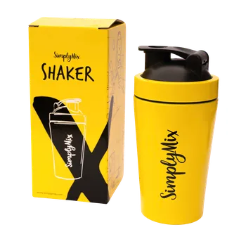 SimplyMix Nerezový šejkr 500 ml - žlutá, černá