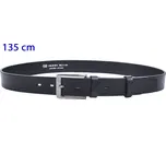 Dlouhý pánský kožený pásek černý 35-100-4-60 obvod pasu 135 cm, Penny Belts