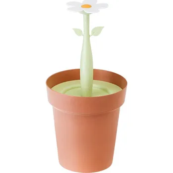 Odpadkový koš Odpadkový koš s kytkou 3 l Florganic VIGAR (barva-hnědá/zelená/bílá)