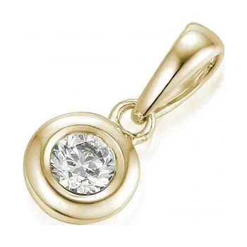 Přívěsek Zlatý přívěsek Riva s briliantem Materiál šperku: Žluté zlato