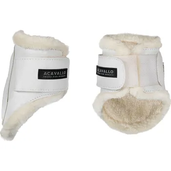 Ochrana nohy a ocasu ACAVALLO Kamaše zadní Eco-leather Eco-wool ACAVALLO, s beránkem, pár, bílé FULL