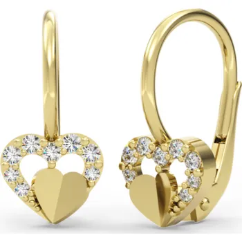 Náušnice Něžné zlaté náušnice Darcy se zirkony Materiál šperku: Žluté zlato