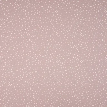 Úplet pudrový, bílé čárky, š.145