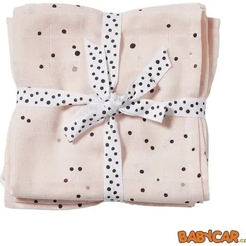 látková plena Done by Deer mušelínové pleny Dreamy Dots 70x70cm Růžová 2 ks