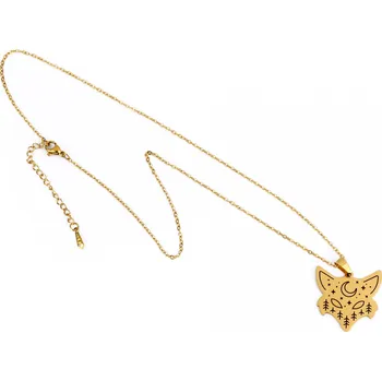 Přívěsek Náhrdelník Liška - Zlatá barva