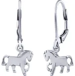 Stříbrné náušnice visací kůň Ciff