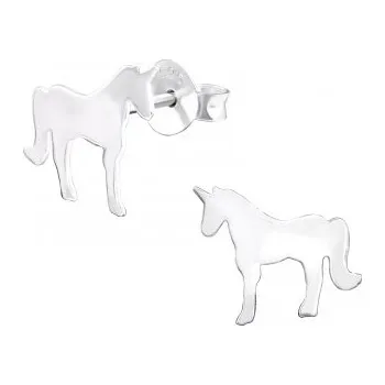 Náušnice Stříbrné náušnice jednorožec - A4S19460 (Stříbrné náušnice míče na puzetu)