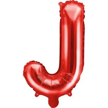 Balónek Fóliový balónek písmeno J, 35cm, červená