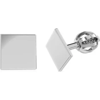 Náušnice Minimalistické zlaté náušnice IDOL Square Materiál šperku: Bílé zlato