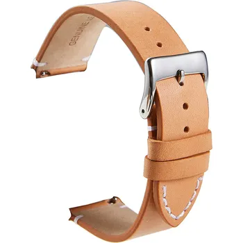 Řemínek na hodinky MůjMiBand.cz Ručně vyráběný řemínek z pravé kůže pro chytré hodinky 18mm Barva: pískově hnědá