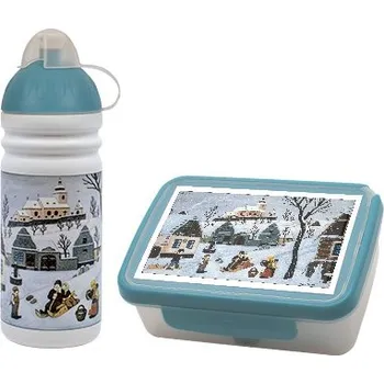 Láhev Set Lada -sáňkující děti zdravá láhev 0,7l se zdravou sváčou