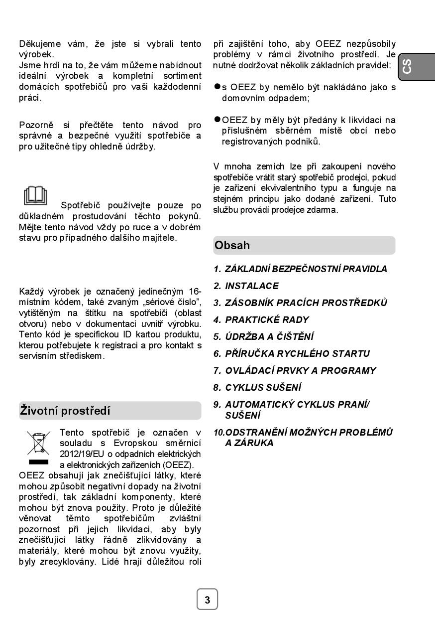 Návod k obsluze Zerowatt OZW 4752DE 1 S Zbozi cz