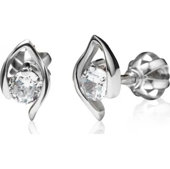 Náušnice Neotřelé peckové náušnice Brielle, žluté zlato se zirkony Materiál šperku: Bílé zlato