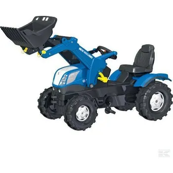 Dětské šlapadlo Rolly Toys Dětský šlapací traktor New Holland T7 s nakladačem