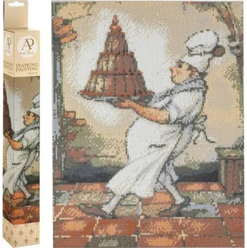 Diamantové malování Diamantový obrázek - pekař, 40 x 50 cm