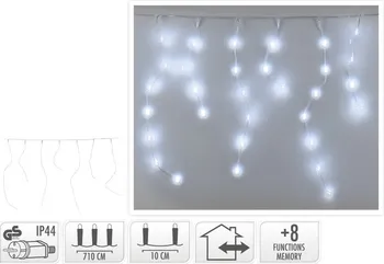 Vánoční osvětlení LED světelný řetěz rampouchů 710 cm 360 LED studená bílá