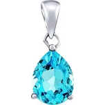 Stříbrný přívěsek June s pravým modrým Topazem JJJS0591PTS