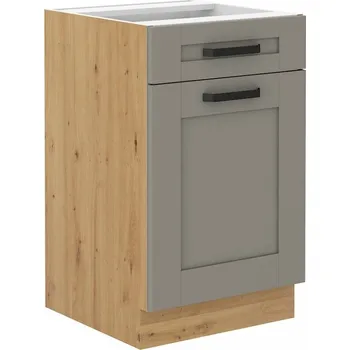 Kuchyňská skříňka Spodní skříňka se šuplíkem LUNNA SVĚTLE ŠEDÁ / ARTISAN 50 D 1F 1S