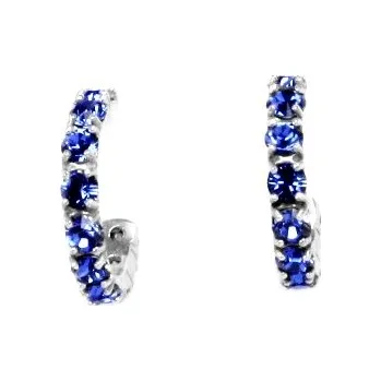 Náušnice Stříbrné náušnice Swarovski saphire - NŠ1340 (Stříbrné náušnice Swarovski na šroubek)