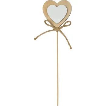 Velikonoční dekorace MFP zápich srdce dřevo 28cm 2221634