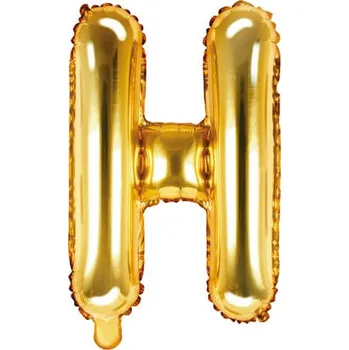 Fóliový balónek písmeno H, 35cm, zlatá