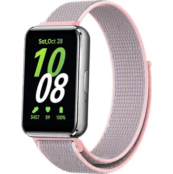Příslušenství k chytrým hodinkám eses Nylonový řemínek pro Samsung Galaxy Fit 3 - Růžový