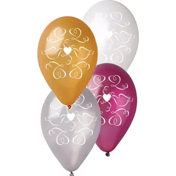 Balónek Latexový balonek s potiskem Holubice lásky