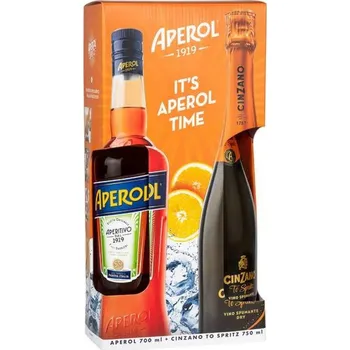 Likér Aperol + Cinzano To-Spritz Gift Box 0,7 l 11 %