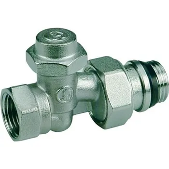 Giacomini GIACOTECH R715TG šroubení 1/2" radiátorové, přímé, s vypouštěním, mosaz/chrom