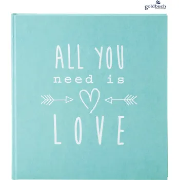 Fotoalbum Fotoalbum klasické 30x31cm Goldbuch 27083 ALL YOU NEED IS LOVE tyrkysové