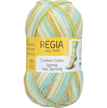 Příze Regia 4-Ply Cotton Color 02471 Jarní (Ponožková příze bavlněná Regia 4-Ply Cotton Color 02471 spring fever color)