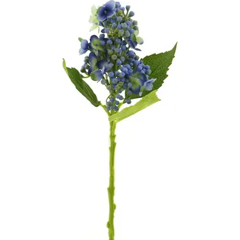 umělá květina Umělé květina, Hortenzie - Hydrangea větev modrá 38 cm