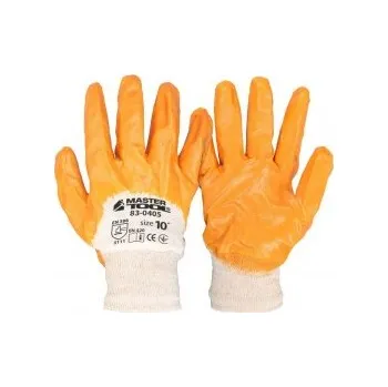 Pracovní rukavice Rukavice pracovní MASTERTOOL 8304-05 z bavlny s nitrilovým povlakem, žlutý, pletená manžeta 10"