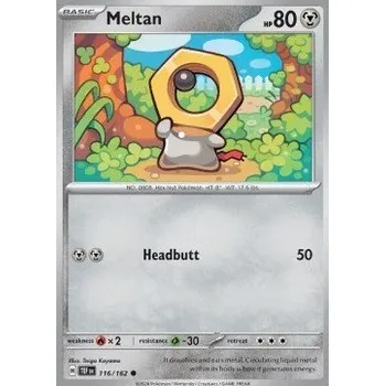 Sběratelská karetní hra Pokémon TEF 116/162 Meltan - Temporal Forces Stav: Near Mint, Verze: REVERSE HOLO