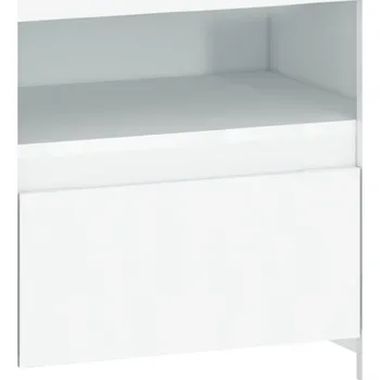 Noční stolek Noční stolek 1S, bílý lesk, LINDY