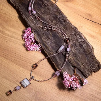 Náhrdelník Lampglas Náhrdelník Glimpse of Luxury s unikátními perlami Lampglas