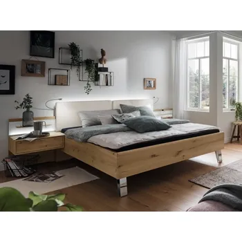 Postel Moderní postel BARI bílý dub/champagne plocha spaní 180x200 cm