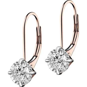 Náušnice Náušnice z růžového a bílého zlata s brilianty - 0,28 ct - ryzost 585 - 213.100