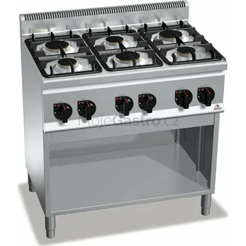 Sporák Plynový sporák Bertos G6F6MPW (28,5 kW)