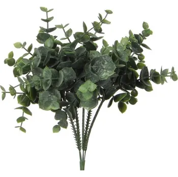 umělá květina Umělý keř, Blahovičník - Eukalyptus zelená délka 20 cm (A1021008)