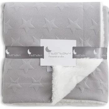 Dětská deka Interbaby Deka Hvězdičky & Beránek šedá
