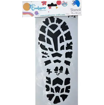 Creatissimo - plastová šablona Stopa 15x30 cm