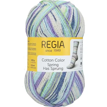 Příze Regia 4-Ply Cotton Color 02472 Déšť (Ponožková příze bavlněná Regia 4-Ply Cotton Color 02472 april shower color)