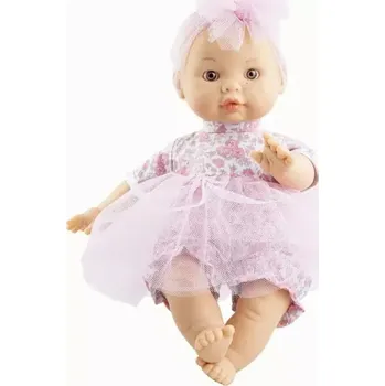 Panenka Realistické miminko - holčička Anita v sukni od firmy Paola Reina (Realistické miminko Andy Primavera 27cm)