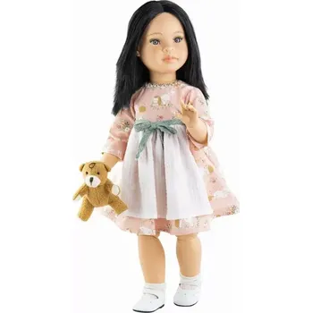 Panenka Panenka Rose s plyšákem- kloubová od Paola Reina ze Španělska (Kloubová Las Reinas - 60 cm)