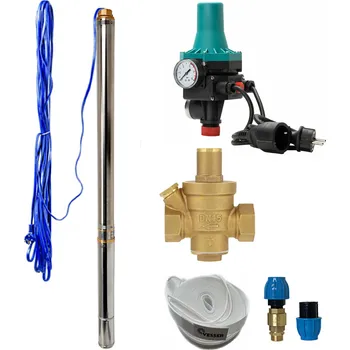 Domácí vodárna PRODO Automatická domácí vodárna s ponorným čerpadlem 3" STM 24 s PC-13+redukční ventil - RTS - odolnost proti písku - Prodloužená záruka 4 roky